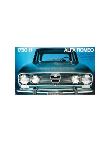 1970 ALFA ROMEO 1750 BERLINA BROCHURE NEDERLANDS, Nieuw, Alfa Romeo, Author