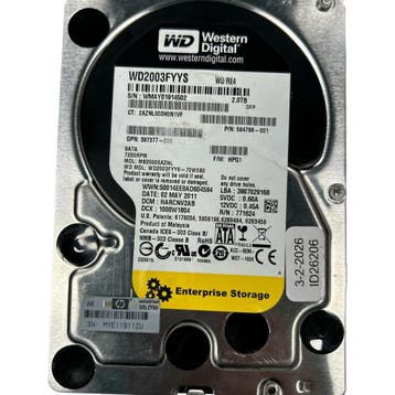 Refurbished | WD2003FYYS 2TB Enterprise HDD | WD RE SATA..., Verzenden, Nieuw