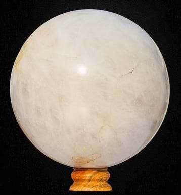 15 kg Witte kwarts en oranje kristallen bol - Ø 22 cm -