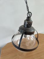 Riverdale Boston Hanglamp Metaal | Donkergrijs | 58x42 cm, Huis en Inrichting, Ophalen of Verzenden, Nieuw, Glas, Minder dan 50 cm