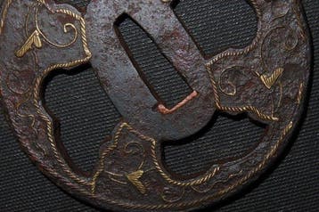 Katana - Gesmeed ijzer - C6-210 Heianjyo Sukashi Tsuba -