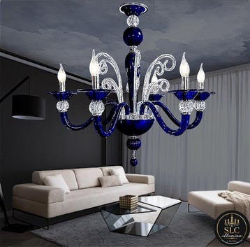 SLC Illumina - MG - Kroonluchter - K.Blue - Kristal -