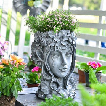 sculptuur, Floras Crown – Neo-Classical Goddess Head