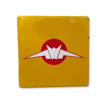 Emaille bord met gevleugeld logo, Japan - Emaille bord -