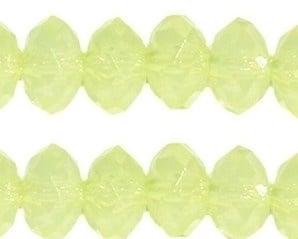 30 x Acryl facet kralen Donut Geel Groen 6mm (Acrylkralen), Ophalen of Verzenden, Nieuw, Kraal