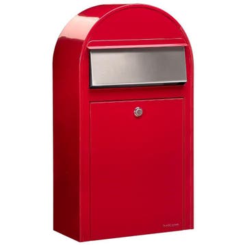 Bobi Grande S (slim) wandbrievenbus staal - helderrood, Verzenden, Nieuw