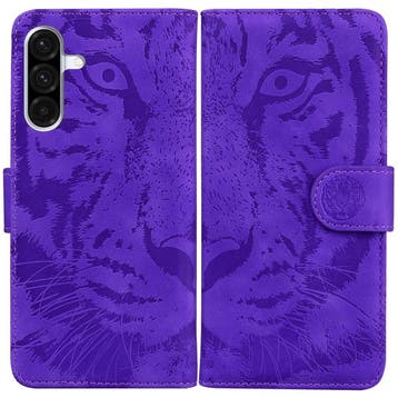 BoekCover Etui Hoes voor Samsung Galaxy A36 - A56 - Tijger, Verzenden, Nieuw, Hoesje of Tasje
