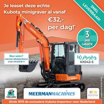 Kubota KX042-5 2026 (Al vanaf €57.350, snel leverbaar!), Ophalen of Verzenden, Graafmachine