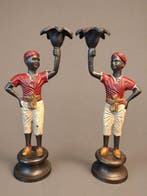 Kandelaar (2) - Koud geverfd brons - Blackamoor kandelaren