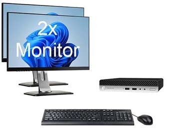 ACTIE: HP ProDesk 400 G4 Mini i3 8e Gen incl. 2 Monitoren +, Ophalen of Verzenden, Nieuw