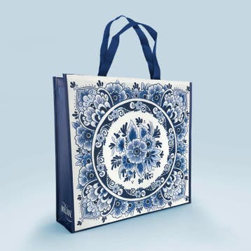 Shopper bloemen - delftsblauw, Ophalen of Verzenden, Nieuw