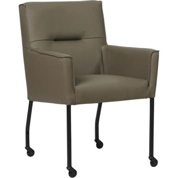 Set van 10 Leren eetkamerstoelen Lucky - Toledo Smog, Ophalen of Verzenden, Nieuw, Leer, Vijf, Zes of meer stoelen