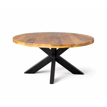 Salontafel Oscar Rond Ø90cm Mango Honey brown, Ophalen of Verzenden, Nieuw