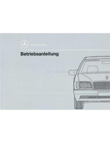 1992 MERCEDES BENZ S KLASSE INSTRUCTIEBOEKJE DUITS