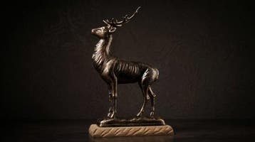 Beeld, Hert - 32 cm - Gietijzer