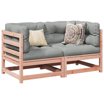 vidaXL 2-delige Loungeset massief douglas vurenhout, Verzenden, Nieuw, Loungeset