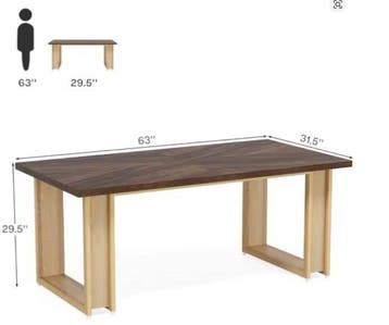 Groot Houten Bureau met Sled-Frame – 160 cm Industrieel, Huis en Inrichting, Bureaus, Verzenden, Nieuw