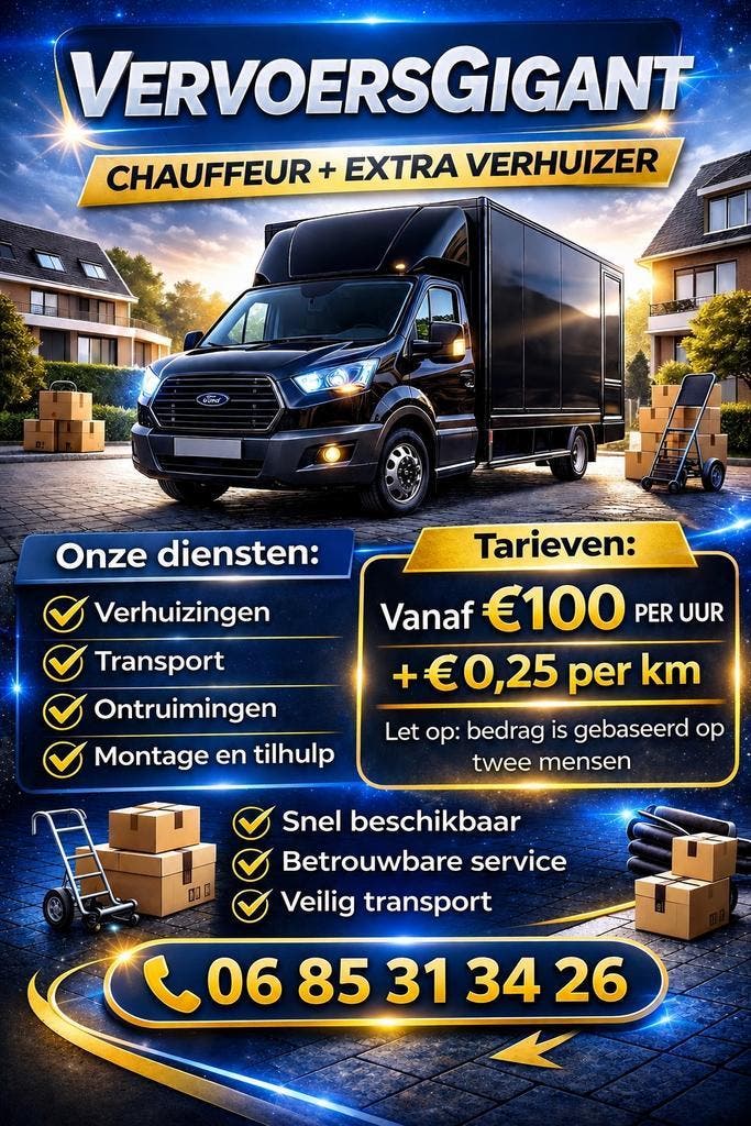 Verhuisservice Almere, Diensten en Vakmensen, Verhuizers en Opslag, Bedrijfsverhuizingen, Opslag, Verhuizen binnen Nederland