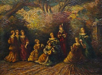 Adolphe Joseph Thomas Monticelli (1824–1886), Kring van - La, Antiek en Kunst