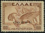 Korfoe 1941 - Pegaso, 100 dracme bruin; een van de, Gestempeld