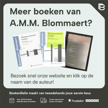 BEDRIJFSECONOMISCHE ANAL OPG UITW DR4 - A.M.M. Blommaert, Verzenden, Gelezen, A.M.M. Blommaert