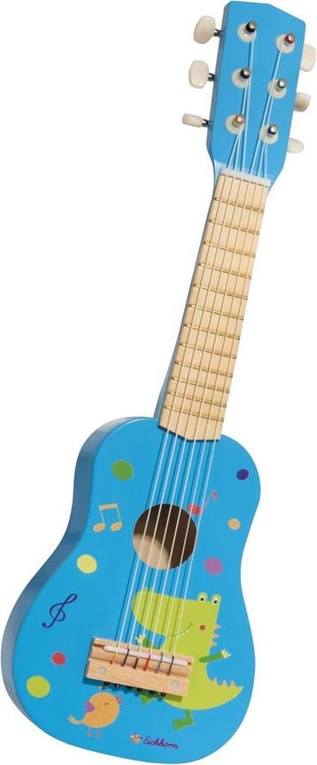 Houten Gitaar Blauw Dino | Tweedekansje | OP=OP, Ophalen of Verzenden, Nieuw, Ontdekken