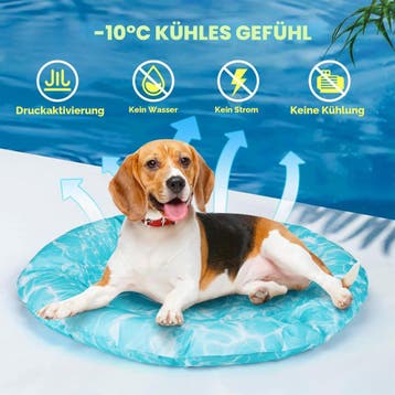 Koelmat Hond & Kat - 72x72 cm - Blauw - Nobleza, Verzenden, Zo goed als nieuw