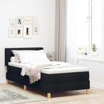 vidaXL Boxspringbed met matras met hoofdeinde Zwart 200 x 80, Verzenden, Nieuw, Zwart, Stof