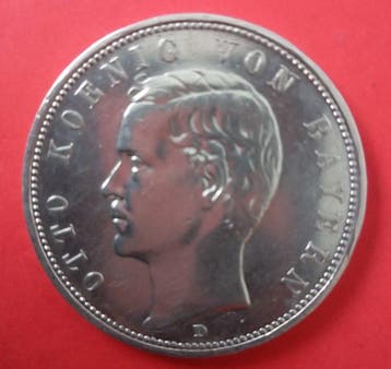 Duitsland, keizerrijk Otto. 5 Reichsmark 1898 Jahre. Bayern