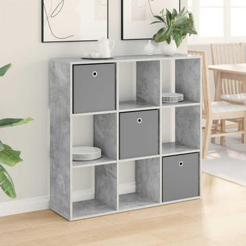 vidaXL Dressoir met lade Beton Grijs 102 x 31 x 99,5 cm, 100 tot 150 cm, Verzenden, Nieuw, 25 tot 50 cm