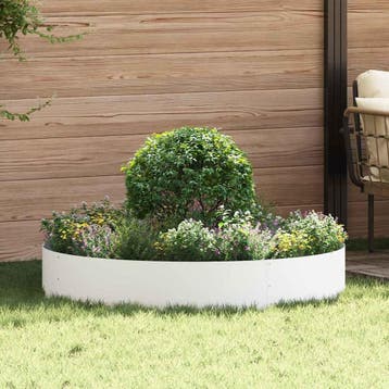 vidaXL Plantenring 5 st Wit 120 x 120 x 20 cm Koudgewalst, Minder dan 30 cm, 100 cm of meer, Verzenden, Nieuw