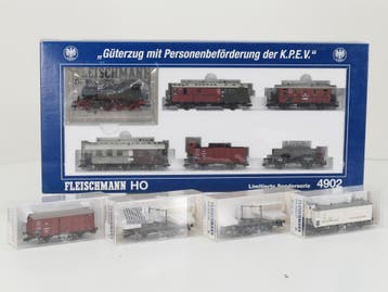 Schaal H0 Fleischmann NEW OLD STOCK COMPLETE SET 4902, 85..., Gelijkstroom, Fleischmann, Overige typen, Nieuw