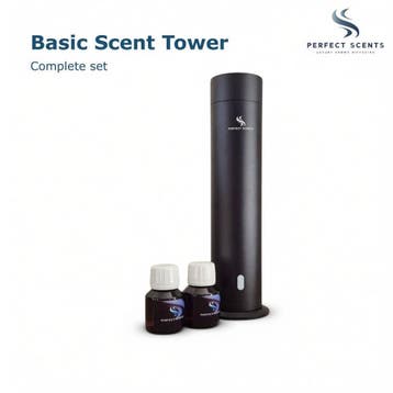 Geurmachine MET aroma - Basic Scent Tower zwart tot 50 m², Ophalen of Verzenden, Nieuw, Zwart