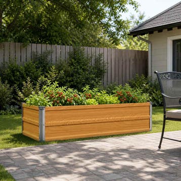 vidaXL Verhoogd Tuinbed Naturel 100 x 40 x 24 cm koudgewalst, Minder dan 30 cm, Verzenden, Minder dan 60 cm, Nieuw