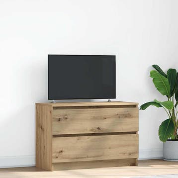vidaXL Tv-meubel ambachtelijk 80x35x54cm spaanplaat grijs, Minder dan 50 cm, Verzenden, Nieuw, Minder dan 100 cm