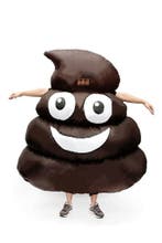 KIMU® Opblaas Kostuum Drol Opblaasbaar Pak Drollenpak Mascot, Carnaval, Nieuw, Overige maten, Ophalen of Verzenden