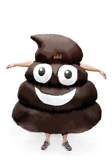 KIMU® Opblaas Kostuum Drol Opblaasbaar Pak Drollenpak Mascot, Carnaval, Nieuw, Overige maten, Ophalen of Verzenden