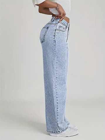 Dames Wijde Pijpen Jeans - Baggy Streetwear Broek voor Casua, Verzenden, Nieuw