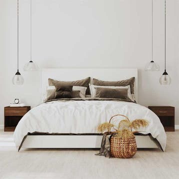 vidaXL Nachtkastjes met lade 2 st bruin eikenkleur, Minder dan 45 cm, Verzenden, Nieuw, Minder dan 55 cm