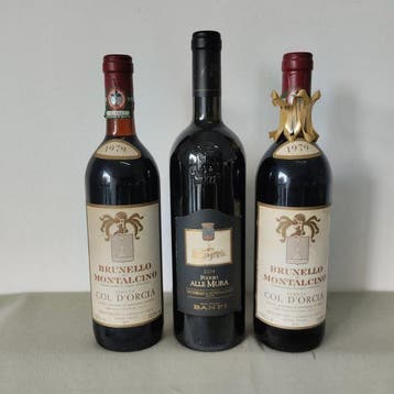 1979 x2 Col DOrcia & 2004 Poggio alle Mura - Brunello di, Nieuw