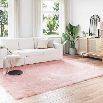 vidaXL Tapijt van imitatie TAFALLA Roze 200 x 280 cm, Verzenden, Nieuw, Roze