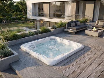 Veiling - 5-persoons 220x220x90 cm - Sneeuwwit bad - Incl. B, Tuin en Terras, Nieuw