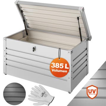 Kussenbox Lichtgrijs 385L metaal afsluitbaar (Kussenboxen), Verzenden, Nieuw