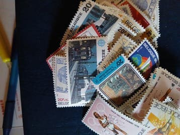 België - lot frankeerzegels 400 postzegels van 20 fr, Postzegels en Munten, Gestempeld