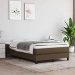 vidaXL Boxspring bed 120x200 cm stof donkerbruin, Huis en Inrichting, Bruin, Verzenden, Nieuw, Twijfelaar