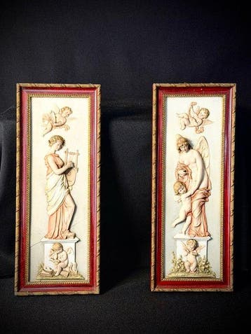 Wanddecoratie (2) - Frankrijk - Een paar allegorieën