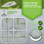 Parasolvoet - Parasoltegels - Vulbaar - Voor kruisvoet - Gri, Verzenden, Zo goed als nieuw