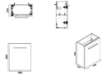 Fonteinkast Links Of Rechts Draaiend 1 Deur 40X21 Cm Licht, Huis en Inrichting, Badkamer | Badkamermeubels, Ophalen of Verzenden