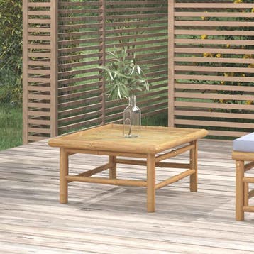 vidaXL Tuintafel 65x55x30 cm bamboe, Tuin en Terras, Tuinsets en Loungesets, Verzenden, Nieuw, Hout