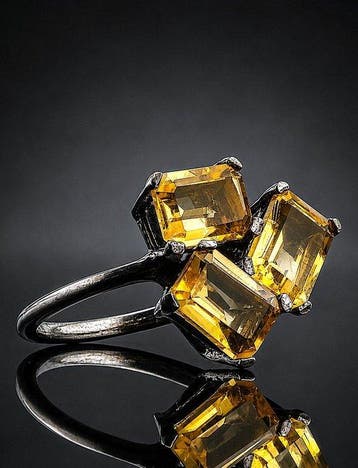 Citrien - Zilver - Ring - Gouden Geometrie, Antiek en Kunst